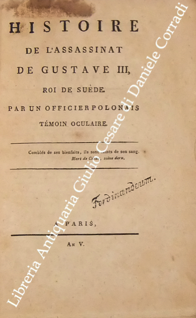 Histoire de l'assassinat de Gustave III