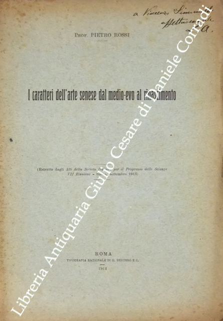 I caratteri dell'Arte senese dal medioevo al rinascimento