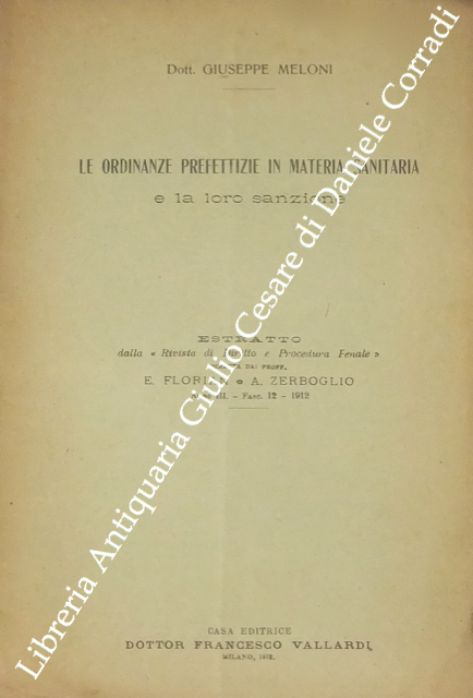 Le ordinanze prefettizie in materia sanitaria e la loro sanzione