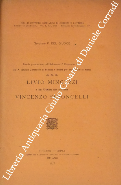 Parole pronunciate nell'Adunanza 8 novembre 1917