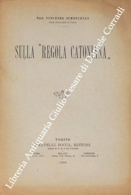 Sulla Regola Catoniana