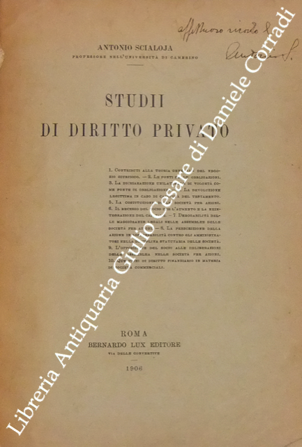 Studii di diritto privato