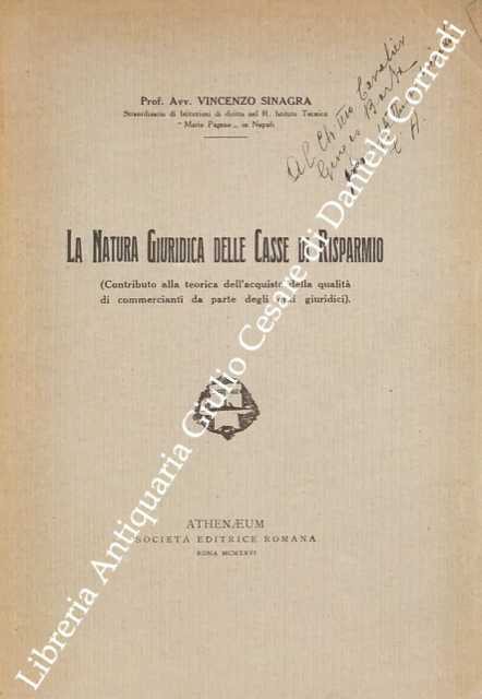 La natura giuridica delle casse di risparmio