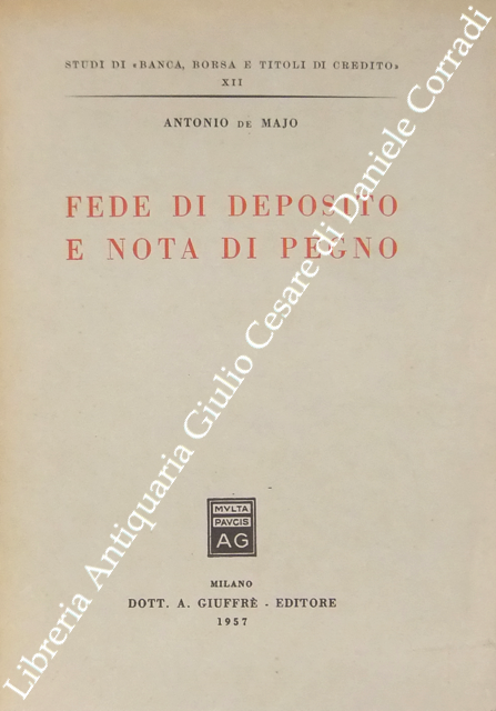 Fede di deposito e nota di pegno
