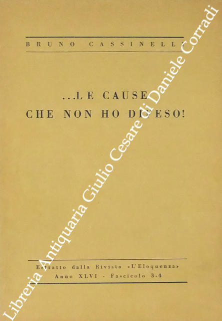 ... Le cause che non ho difeso!