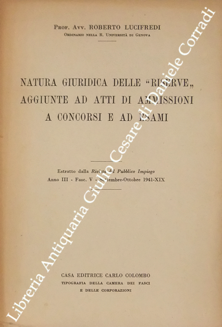 Natura giuridica delle Riserve