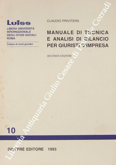 Manuale di tecnica e analisi di bilancio per giuristi d'impresa