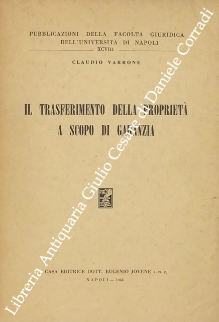 Il trasferimento della proprietà a scopo di garanzia