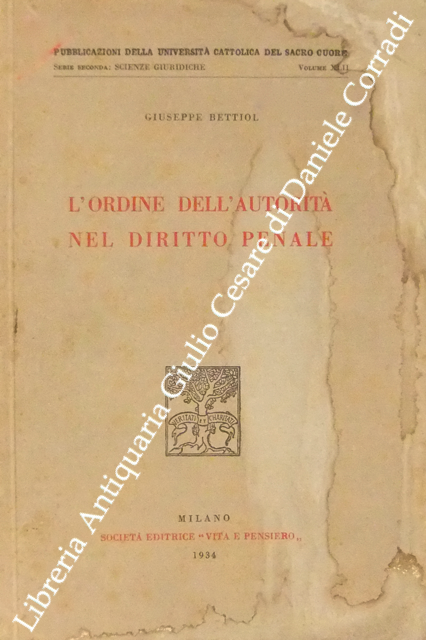 L'ordine dell'autorità nel diritto penale