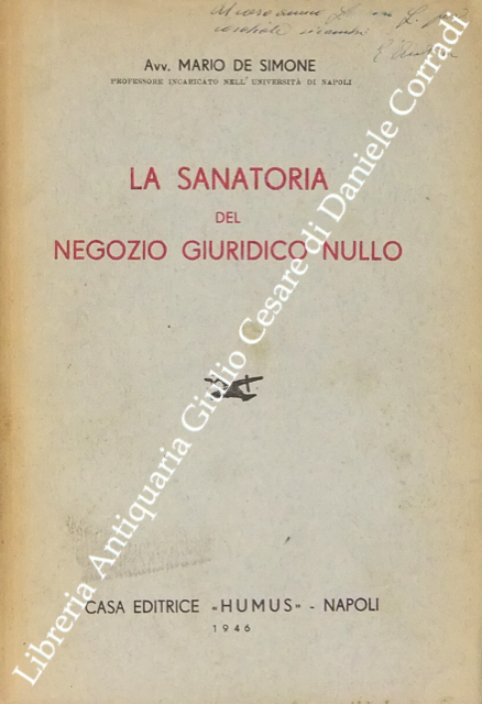 La sanatoria del negozio giuridico nullo