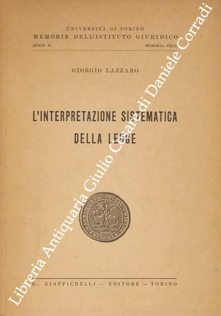 L'interpretazione sistematica della legge