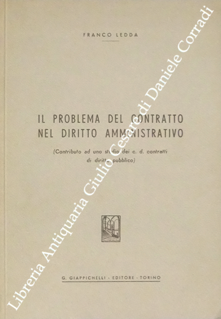 Il problema del contratto nel diritto amministrativo