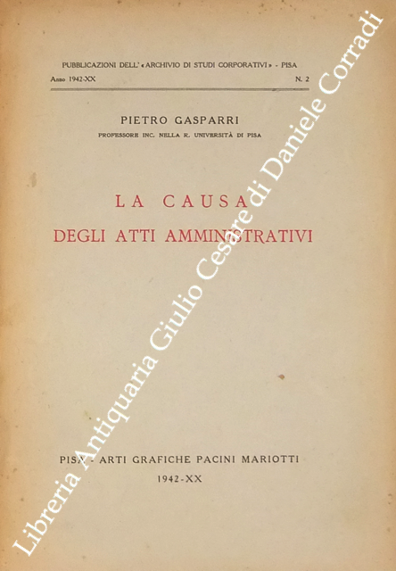 La causa degli atti amministrativi