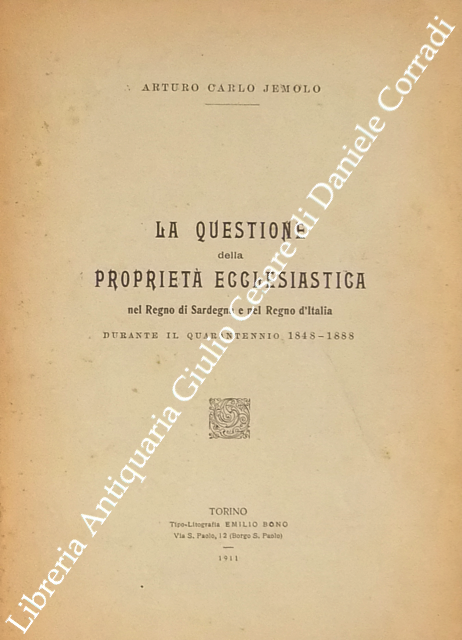 La questione della proprietà ecclesiastica