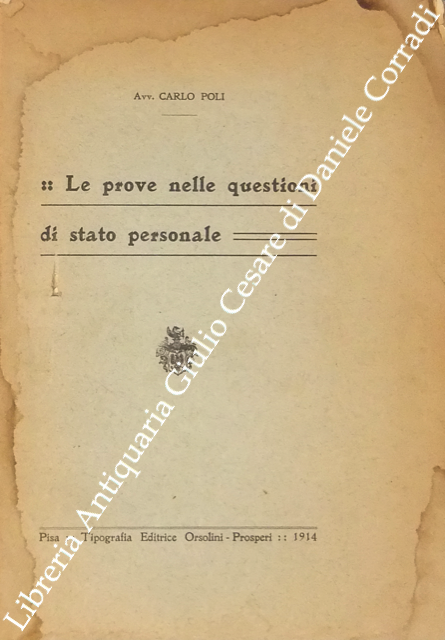 Le prove nelle questioni di stato personale
