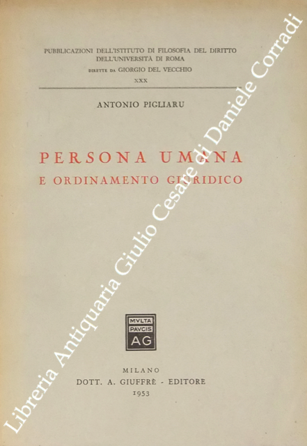 Persona umana e ordinamento giuridico
