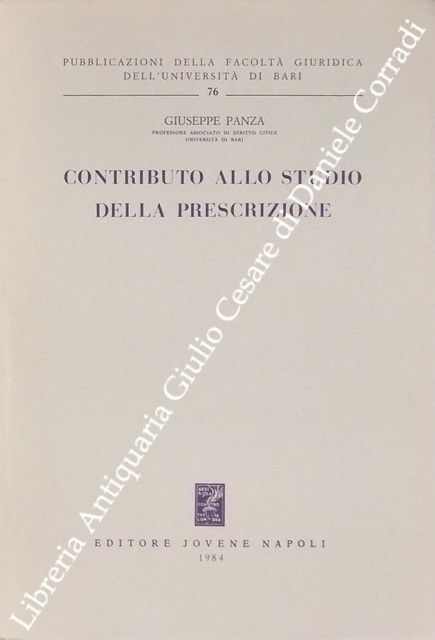 Contributo allo studio della prescrizione