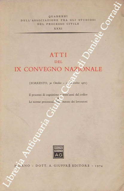 Atti del IX Convegno Nazionale