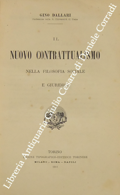 Il nuovo contrattualismo nella filosofia sociale e giuridica