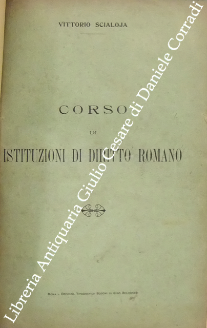 Corso di istituzioni di diritto romano