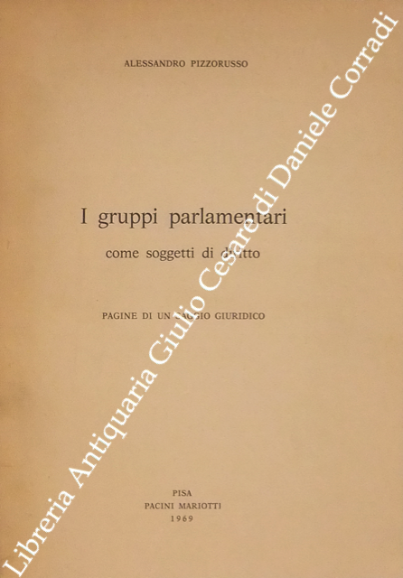 I gruppi parlamentari come soggetti di diritto