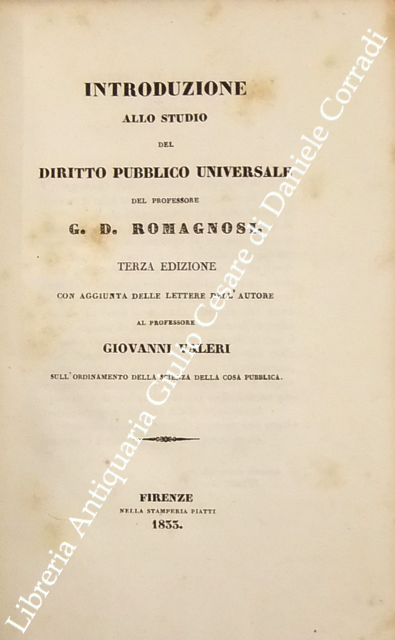 Introduzione allo studio del diritto pubblico universale