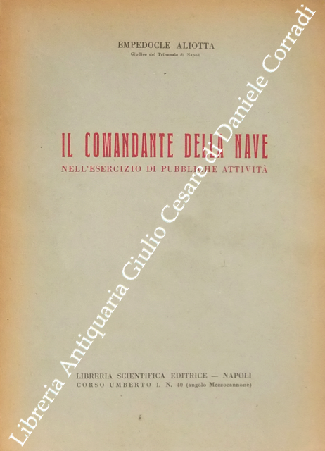 Il comandante della nave nell'esercizio di pubbliche attività
