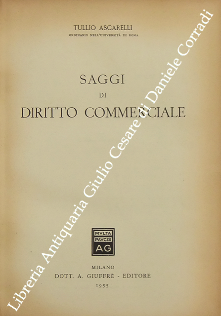 Saggi di diritto commerciale