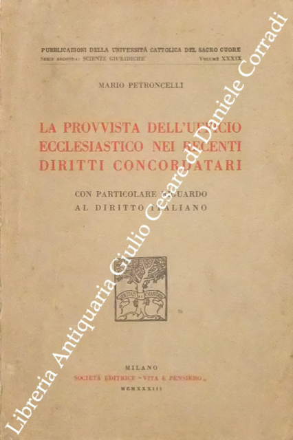 La provvista dell'ufficio ecclesiastico