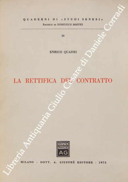 La rettifica del contratto