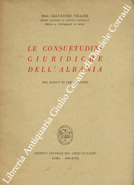 Le consuetudini giuridiche dell'Albania