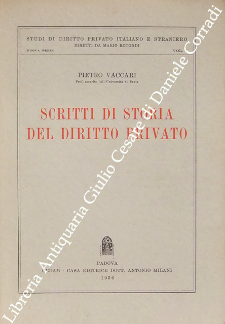 Scritti di storia del diritto privato