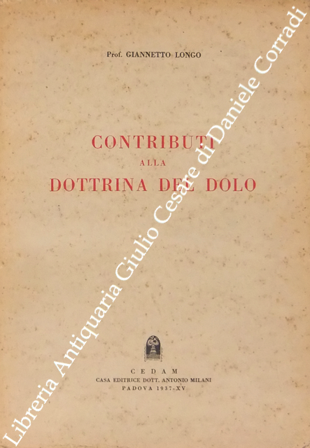 Contributi alla dottrina del dolo