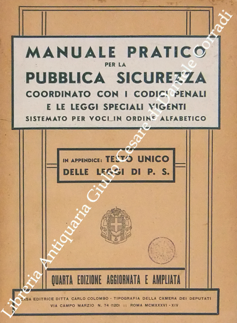 Manuale pratico per la pubblica sicurezza