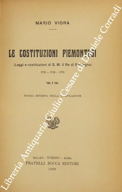 Le costituzioni piemontesi