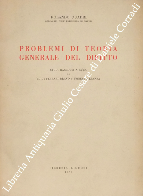 Problemi di teoria generale del diritto