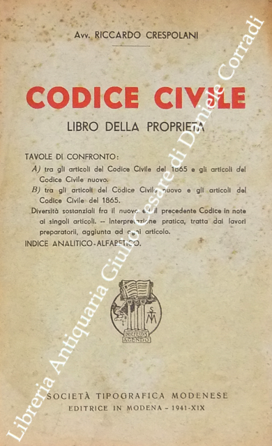 Codice civile. Libro della proprietà