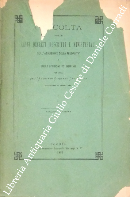 Raccolta delle leggi decreti e ministeriali