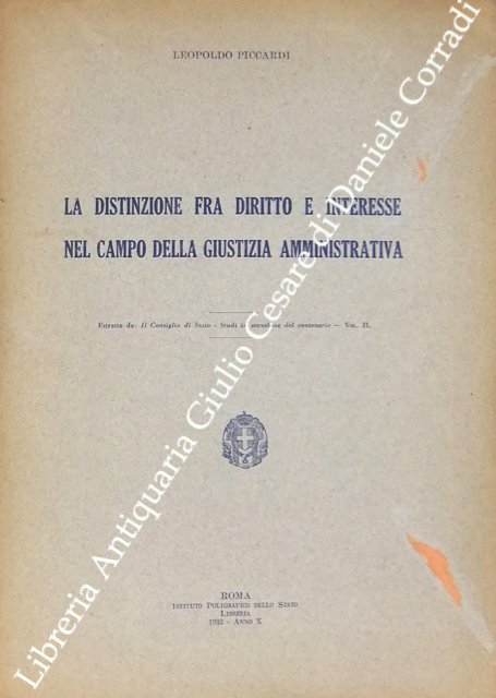 La distinzione fra diritto e interesse