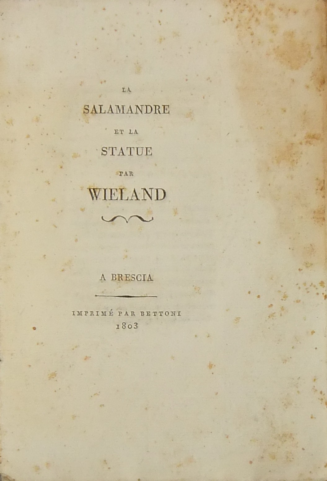 La salamandre et la statue