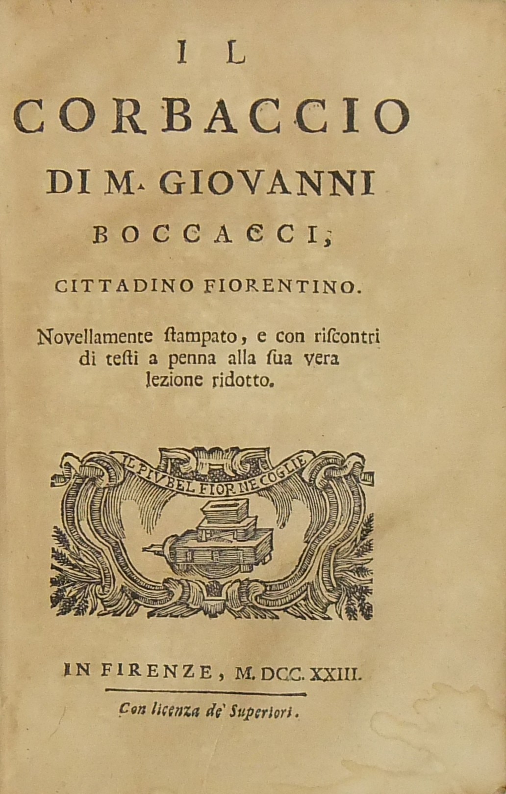 Il Corbaccio di m. Giovanni Boccacci cittadino fiorentino.