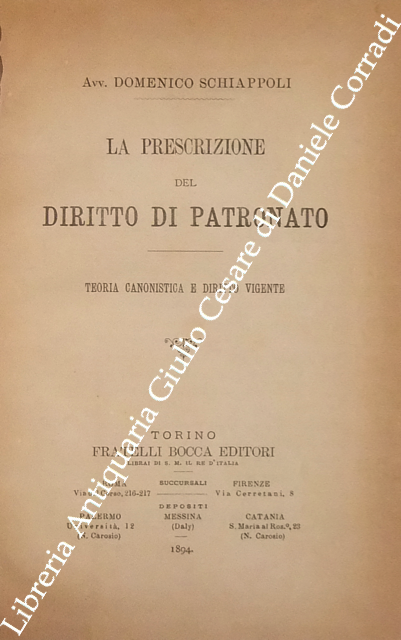 La prescrizione del diritto di patronato