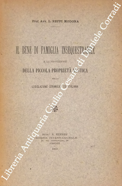 Il bene di famiglia insequestrabile