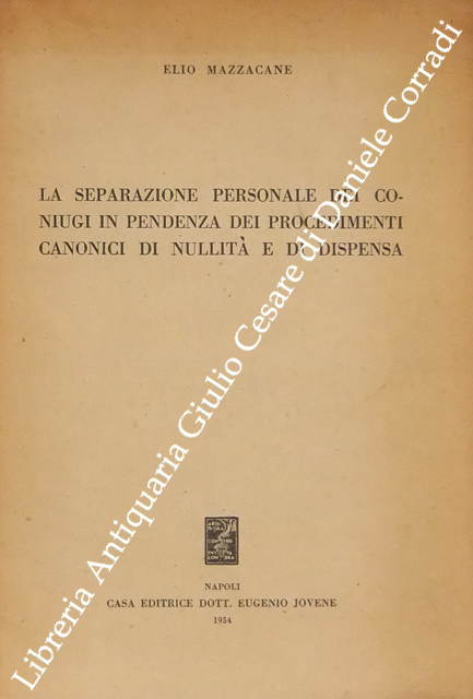 La separazione personale dei coniugi 