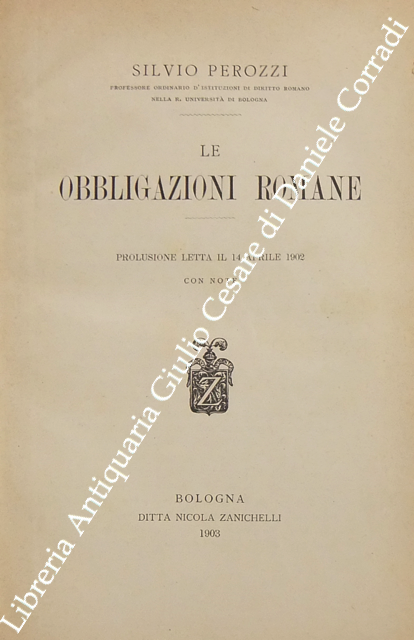 Le obbligazioni romane