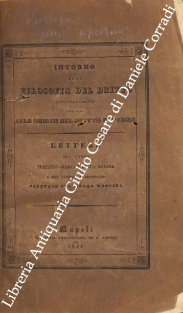 Intorno alla filosofia del dritto