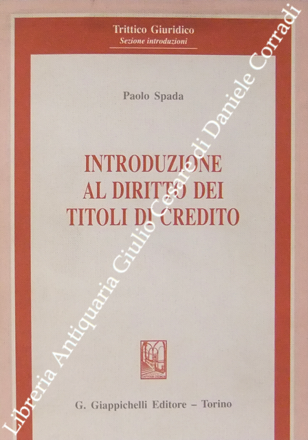 Introduzione al diritto dei titoli di credito. Lezioni
