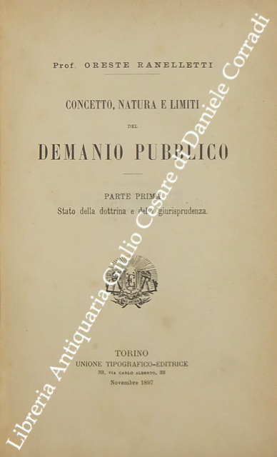 Concetto natura e limiti del demanio pubblico