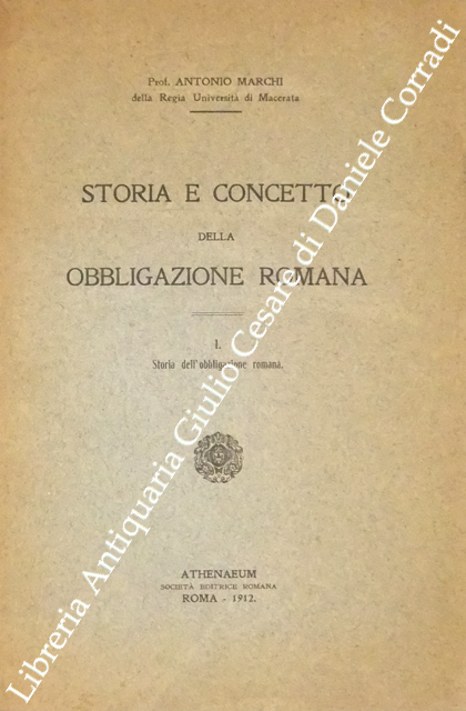 Storia e concetto della obbligazione romana