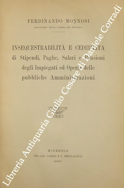 Insequestrabilità e cedibilità